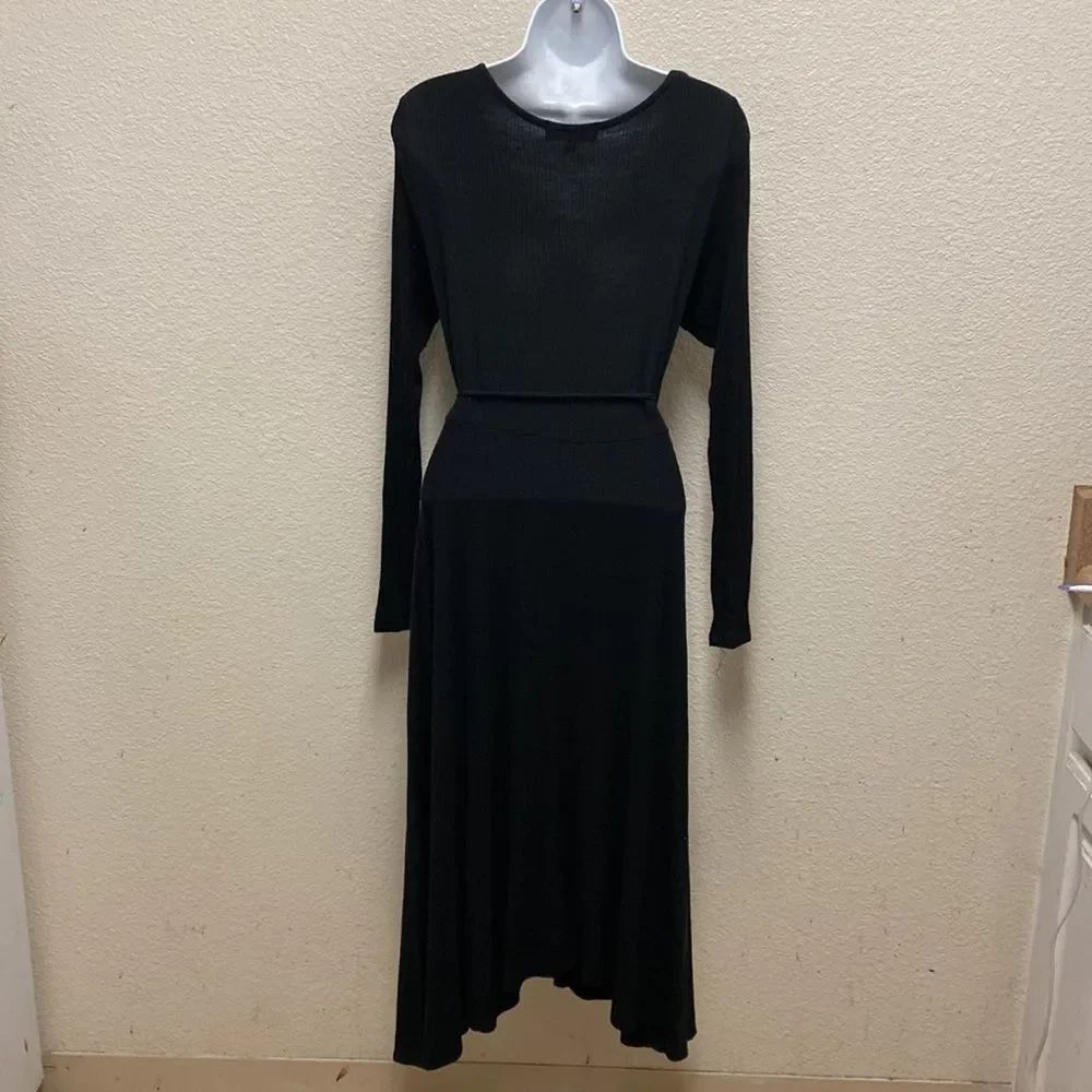 Lulu’s Ribbed Wrap Maxi Dress Large - Picture 6 of 6